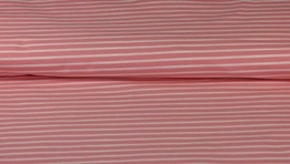 Jersey Single Bio Streifen peach-rose