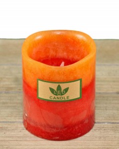 LED-Kerze Farbverlauf rot-orange (dick/klein)