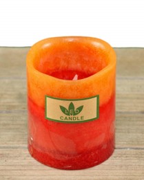 LED-Kerze Farbverlauf rot-orange (dick/klein)
