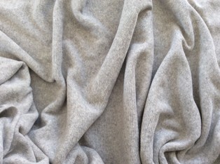 Strickfrotte Bio weich hellgrau meliert